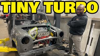 We installed an 18000 turbo engine in our classic mini cooper and it’s insane [upl. by Nodnas]