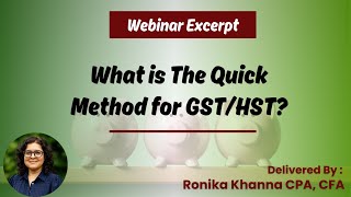 What is the GSTHST Quick Method and How Can It Save You Money [upl. by Vasilek268]