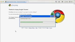 Installing Google Chrome on Windows XPavi [upl. by Yrekcaz835]