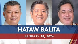 UNTV HATAW BALITA  January 18 2024 [upl. by Aelem905]