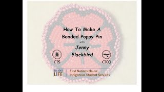 How To Make A Beaded Poppy Pin with Jenny Blackbird [upl. by Naraj]