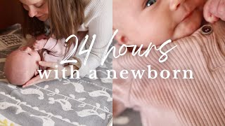 24 HOURS WITH A NEWBORN  Daily Routine of a First Time Mom [upl. by Dust]