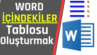 WORD BELGESİNDE İÇİNDEKİLER TABLOSU OLUŞTURMA  Word [upl. by Hobey7]