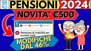 ✅PENSIONI 2024👉NOVITA INVALIDI TOTALI E PARZIALI👉AUMENTO DI €500👉ADI➕BONUS CAREGIVER❗ [upl. by Adalai151]