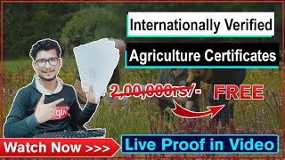 Free online International Agriculture courses  agriculture certificate online  agri certificate [upl. by Tana]