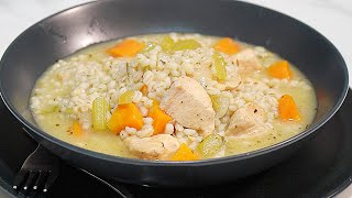 Comforting Chicken and Barley Soup – Ready in 30 Minutes [upl. by Aneertak]