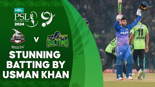 Stunning Batting By Usman Khan  Lahore Qalandars vs Multan Sultans  Match 14  HBL PSL 9  M1Z2U [upl. by Essirahc659]