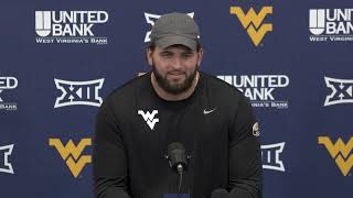 WVU OL Tomas Rimac on Offensive Line Heading Into Cincinnati Game 11424 [upl. by Arutnev]