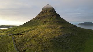 FlyingWild meets Kirkjufell a magical light and fog performance by mother nature in 4K [upl. by Elleniad597]