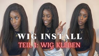 Lace Frontal Wig install Teil 1 Echthaar Perücke Installieren  auch für Anfänger [upl. by Wendolyn677]