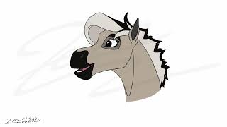 Stella Horse Head TF Animation [upl. by Nerrak]