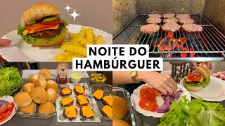 NOITE DO HAMBÚRGUER CASEIRO 🍔🍟 Maionese verde caseira e sem oléo  batata frita [upl. by Aronoel]