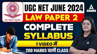 UGC NET LAW MARATHON 2024  UGC NET LAWComplete Syllabus In One Video [upl. by Yasnil851]