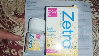 Zetro Syrup Uses  Zetro specifications  Azithromycin uses  Azithromycin ke fayde in hindhi [upl. by Anuahsat919]