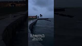 St Augustine FL as of 730pm on 10924 before Milton arrives florida milton staugustine [upl. by Anavoig623]