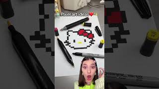 Pixel art ideas 💡🩷😁 art drawing pixelcat [upl. by Sunda]