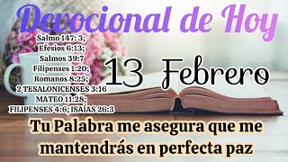 Devocional de hoy 13 Febrero  Devocionales cristianos  Devocionales diarios  Devocional [upl. by Biron311]