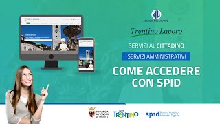 TRENTINO LAVORO  Come accedere con SPID [upl. by Timrek]