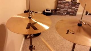 14quot K Hi Hat vs 14quot A New Beat Hi Hat [upl. by Ecirtal]