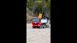 SCALEART RC TRUCK MAN 8x8 EXCAVATOR TRANSPORT VOLVO 480D THS SEIPT Shorts [upl. by Ciredec]