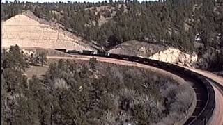 Burlington Northern On Crawford Hill Nebraska  February 1992 [upl. by Flieger]