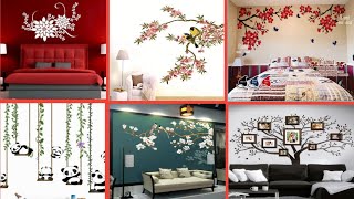 Tree wall painting designWall Painting designs ideasbedroomliving room [upl. by Nayab]