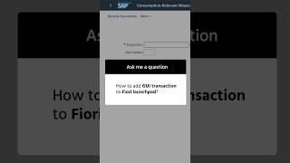 How to add GUI transaction to Fiori Launchpad sapgui guilaunchpad sap [upl. by Amick]