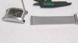 How to Change watch strap to a new Milanese mesh band give an old watch new life [upl. by Fayola]