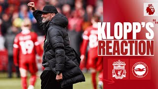 Mac Allister Role Salah Goal Fantastic Result  Klopps Reaction  Liverpool 21 Brighton [upl. by Pogah]