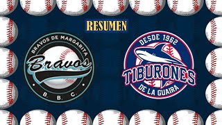 Resumen Jornada 27º  Bravos de Margarita Vs Tiburones de la Guaira  lvbp [upl. by Wamsley]