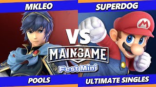 MainGame Fest Mini  MkLeo Marth Vs SuperDog Mario Smash Ultimate  SSBU [upl. by Aimik]