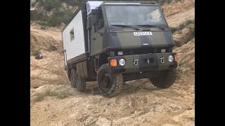 Bucher Duro 6x6 Motorhome OffRoad test drive [upl. by Akeenat]