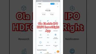 Ola Electric IPO Kaise kharide in hdfc investright app olaelectricipo [upl. by Beane686]