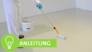 Epoxidharz Bodenbeschichtung Boden beschichten in Garage oder Keller [upl. by Enihpets]