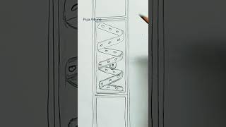 How To Draw SpirogyraSpirogyra DiagramBiology classLabeled Science project viral shorts algae [upl. by Darreg45]