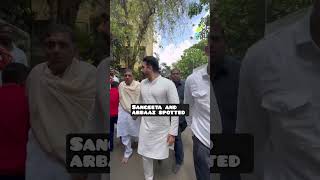 Arbaaz Khan and Sangeeta Bijlani At Ramesh Gowani House For Ganapti Darshan [upl. by Haerle]