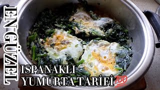 DİYET İÇİN ISPANAKLI YUMURTA TARİFİ👌🏻💯keşfet ıspanak diyet diyettarifleri diyetyemekleri tarif [upl. by Adama]