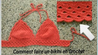 Bikini EN CROCHET  POINT DARCADE [upl. by Rockie]