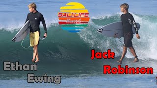 Jack Robinson amp Ethan Ewing at Keramas Beach  Bali Surfing [upl. by Hambley]