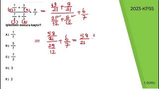 KPSS2023 Rasyonel Sayılar Çıkmış Sorular [upl. by Neral]