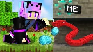 Playing as a HELPFUL Snake in Minecraft [upl. by Madigan221]