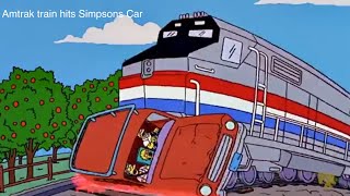 Amtrak Train hits Simpson Car [upl. by Thedric]