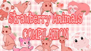 Strawberry Animals COMPILATION with Lyrics  TikTok Cover [upl. by Aiekan]