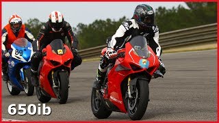 Ducati Panigale V4R vs V4  First Day at RACE TRACK [upl. by Enirehtahc]