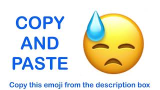 Downcast Face with Sweat EMOJI  APPLE   COPY and PASTE EMOJIS 😓 [upl. by Okimuk]