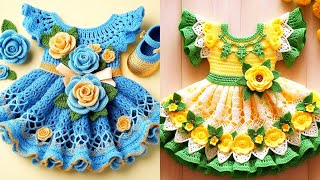 Top Trending Flower decorative Baby Girl Frilly Frock design for 234 years Girls worldbeauty [upl. by Nhguaved]