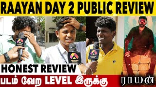 Raayan Day 2 Public Review Tamil  Tamil Movie Review  Dhanush  AR Rahman  Aadhan Cinema [upl. by Dahs]