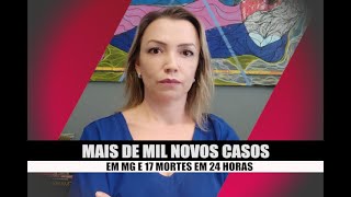 Dezessete mortes em 24 horas e 1071 novos casos de Covid19 em Minas [upl. by Risa]