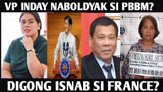 VP INDAY SARA DUTERTE NABOLDYAK SI MARCOS JRTATAY DIGONG ISNAB SI FRANCE [upl. by Htenay701]