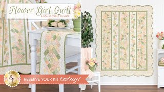 Introducing Flower Girl Quilt  RESERVE Now at Shabby Fabrics [upl. by Staten]